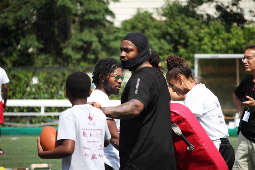 Marshawn Lynch football camp