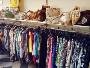 Second-hand clothing in store